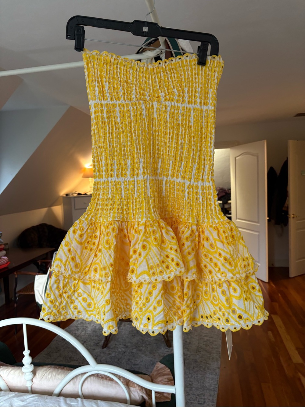 New Mews Yellow Eyelet Dress